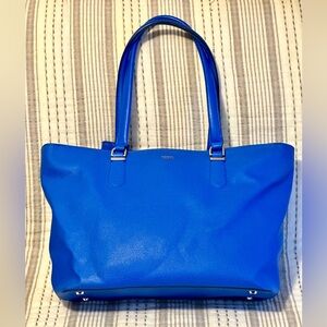 TUMI Sinclair Cobalt Blue Coated Canvas Tote